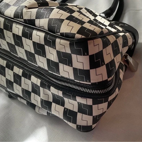 L.A.M.B. Black and White Checkered Satchel - Picture 8 of 16